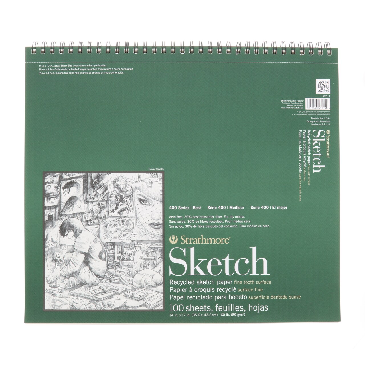 Strathmore - Sketch Paper Pad - 400 Series Recycled - 14" x 17"